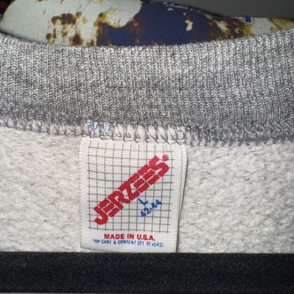 Vintage 80s Garfield Embroidered Gray Sweater Size Large - Picture 3 of 4